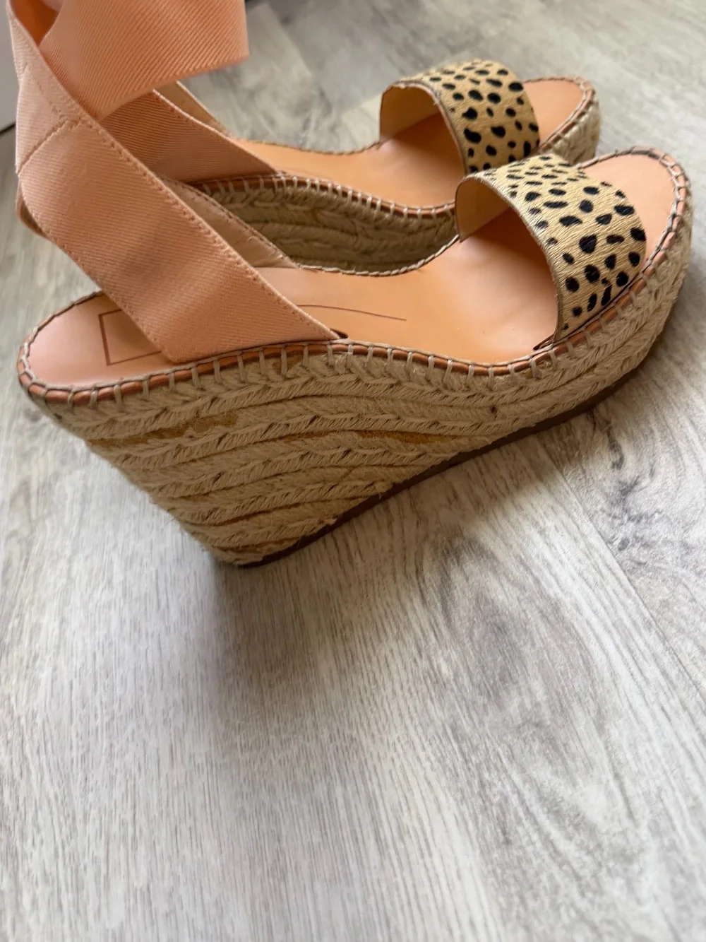 Dolce Vita - Leopard Print - Espadrille Wedge Sandals / Strap Heels